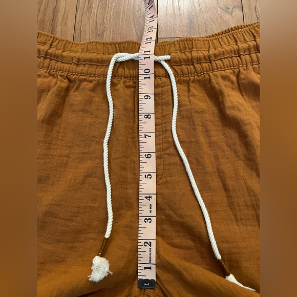 Old Navy 2X Brown Terracotta 100% Cotton Drawstring Stretch Shorts Pockets - Picture 4 of 9